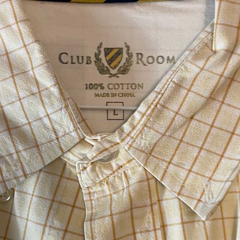 Club Room 100% Cotton Large Dress Shirt - Picture 2 of 2